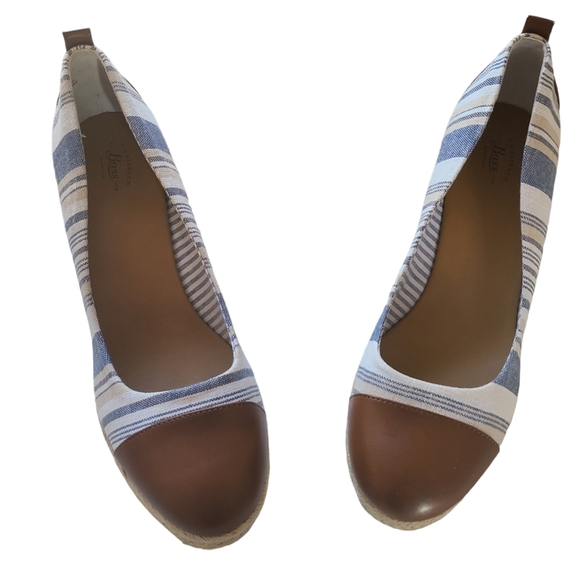 G.H. Bass & Co. Striped Kaitlyn Espadrilles Size 11 - Picture 2 of 8